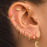 PENDIENTES HOOPS MINI TWIST GOLD