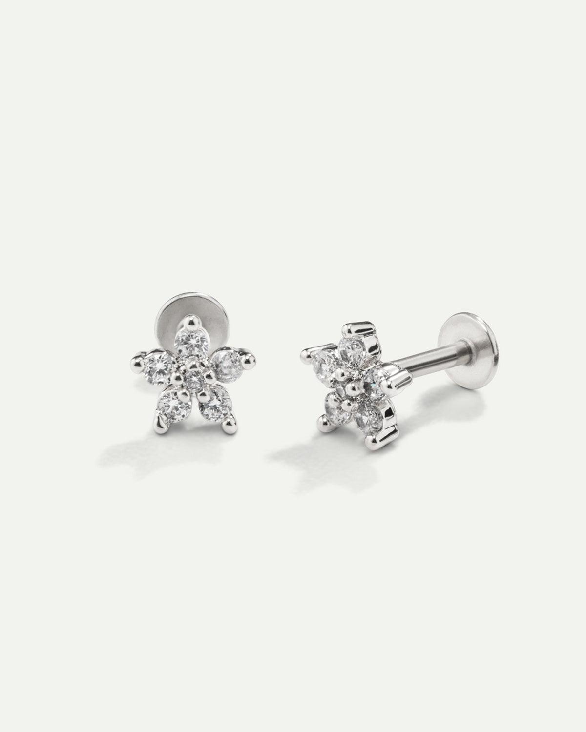 Piercing Dalia in argento placcato con zirconi | Adamina Piercing Dalia in argento placcato con zirconi | Adamina