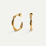 PENDIENTES HALO TWIST GOLD