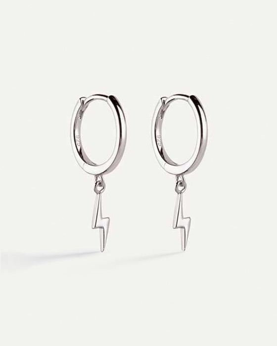 PENDIENTES HOOPS RAY SILVER
