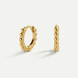 PENDIENTES HOOPS BALLS GOLD