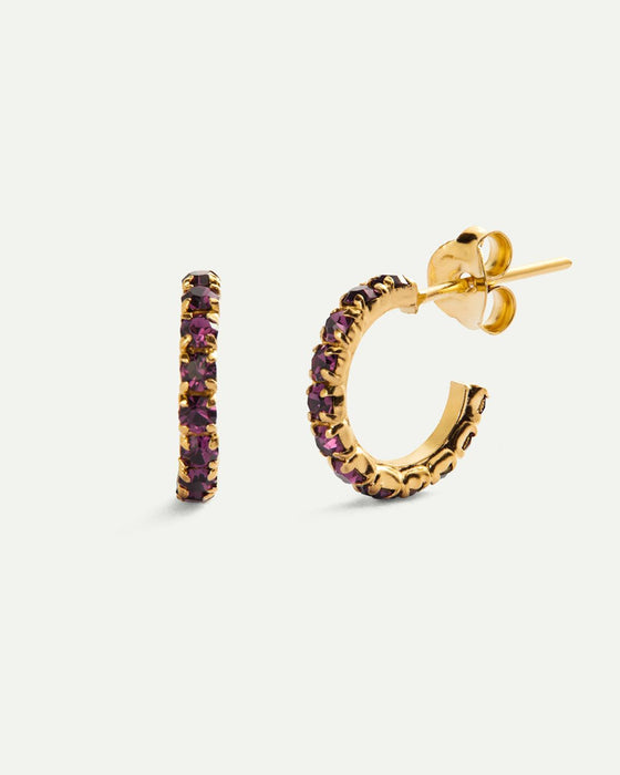 PENDIENTES ICE PURPLE GOLD