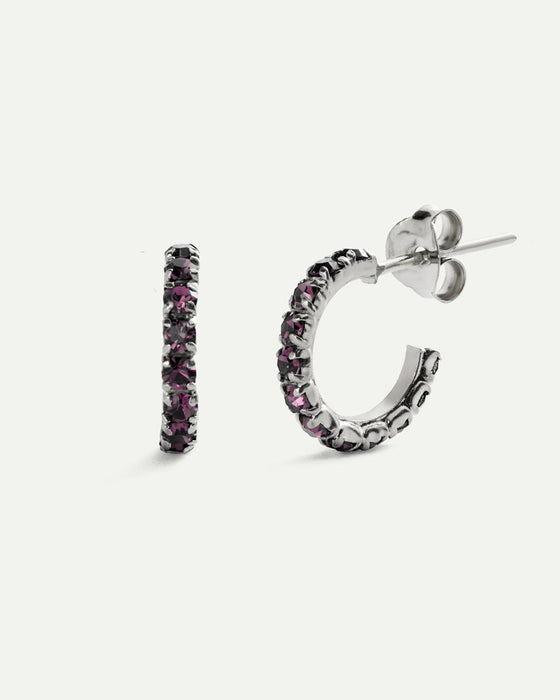 PENDIENTES ICE PURPLE SILVER