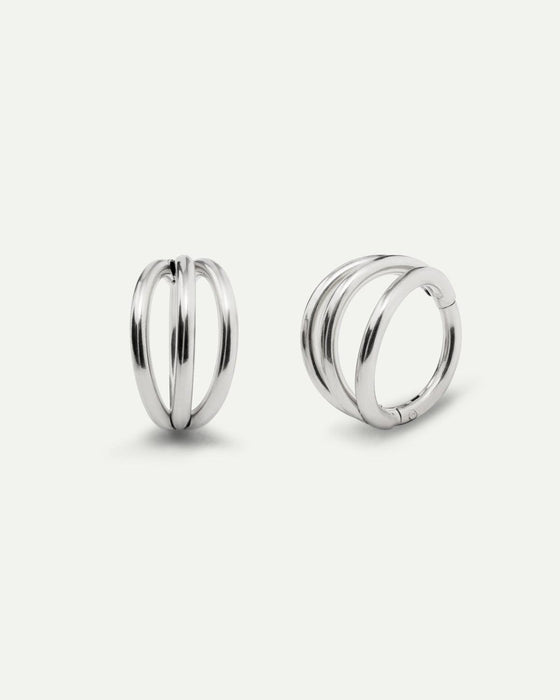 PIERCING LOOP TRIPLE SILVER