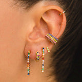 PENDIENTES HORIZON LIGHT GREEN GOLD