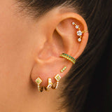 PENDIENTES HORIZON LIGHT GREEN GOLD