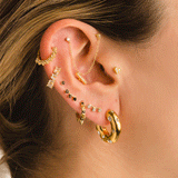 PIERCING HEARTS BRIGHT GOLD