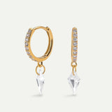 PFEIL GOLD KRISTALL OHRRINGE