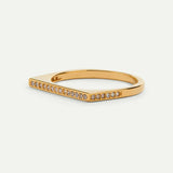 Quadratischer Ring mit vergoldeten Zirkonias