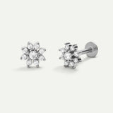 PIERCING SONNENBLUME SILBER