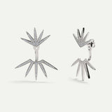 Original double silver zirconia earrings