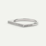 Silver plated square ring with rhinestones