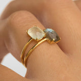 BEATRIZ CALCEDONIA SILVER RING