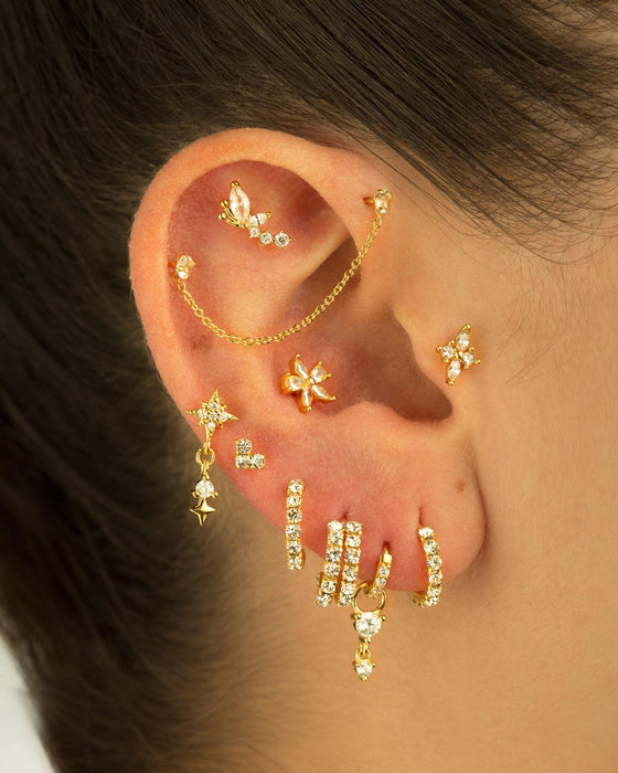 PIERCING FLOWER SILVER