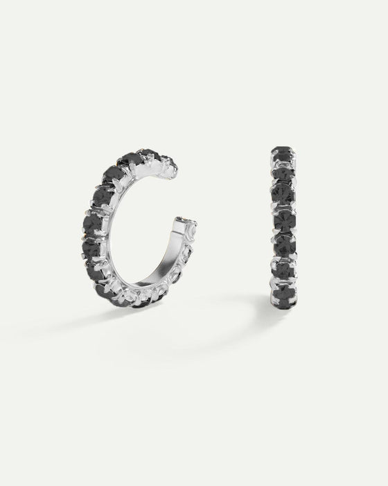 BOUCLES D'OREILLES ARLA EN ARGENT NOIR