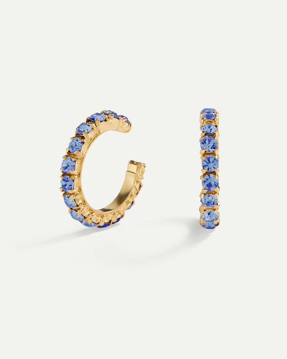 BOUCLES D'OREILLES OR BLEU ARLA