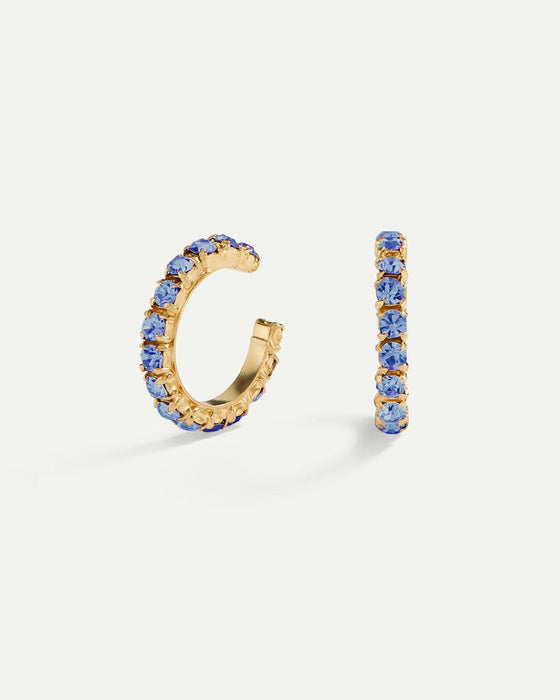 BOUCLES D'OREILLES ARLA MINI OR BLEU