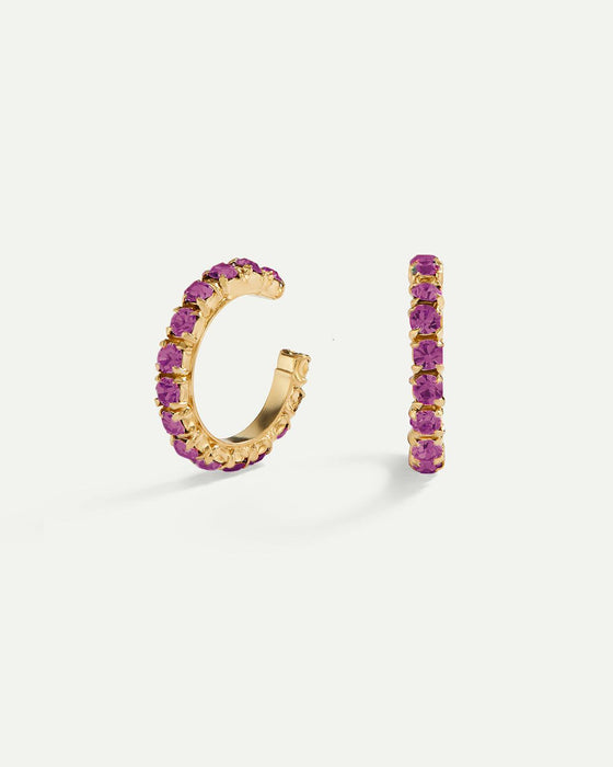 BOUCLES D'OREILLES ARLA MINI PURPLE GOLD