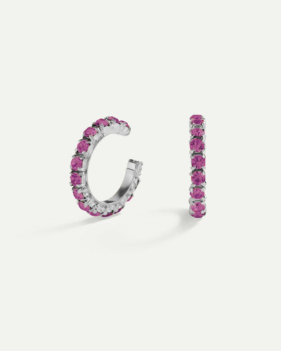 BOUCLES D'OREILLES ARLA MINI PURPLE ARGENT