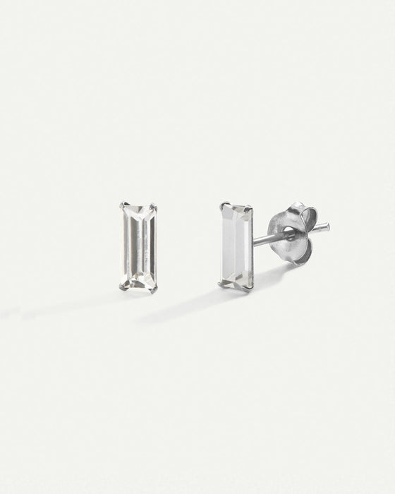 BOUCLES D'OREILLES BAGUETTE EN ARGENT