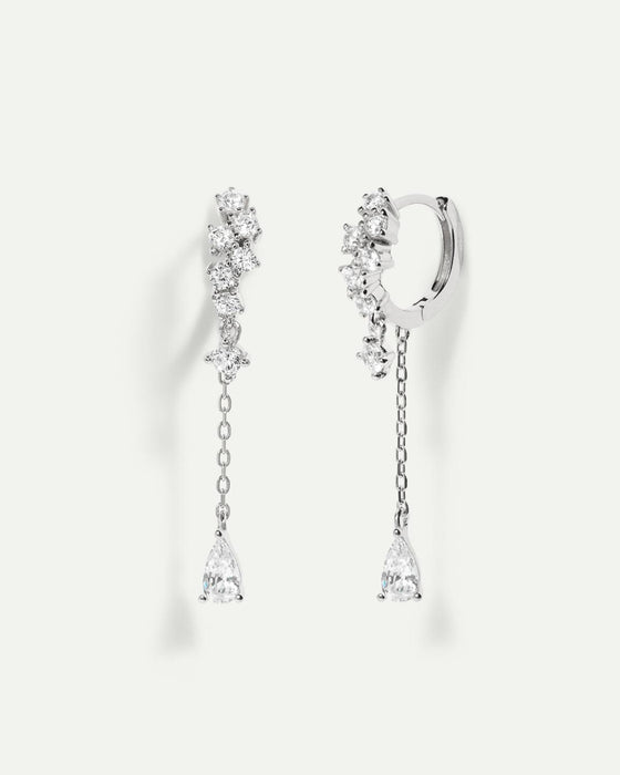 BOUCLES D'OREILLES EN ARGENT CHAMPAGNE