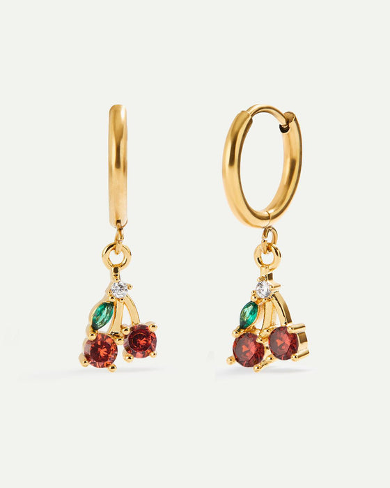 BOUCLES D'OREILLES CERISE