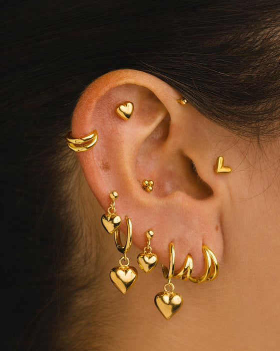 PIERCING TRÈFLE D'OR