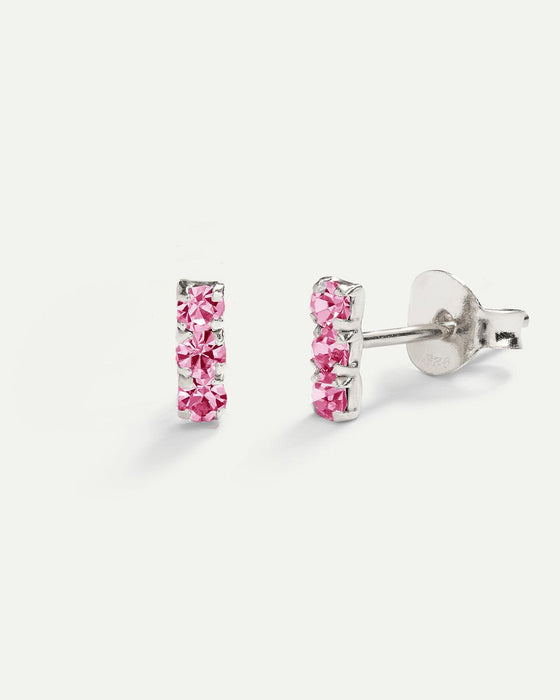 BOUCLES D'OREILLES ARGENT ROSE HORIZON