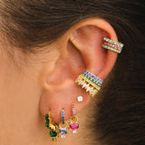 BOUCLES D'OREILLES OR BLEU ARLA