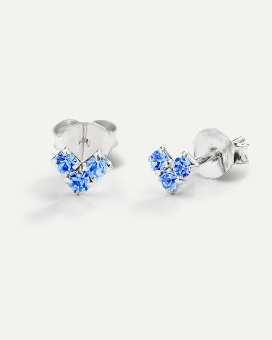 BOUCLES D'OREILLES ARGENT BLEU VIERGE