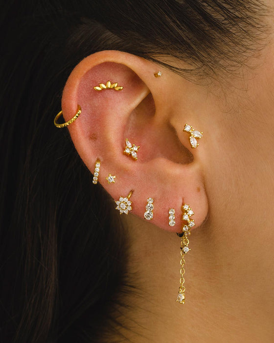 BOUCLES D'OREILLES OR CHAMPAGNE