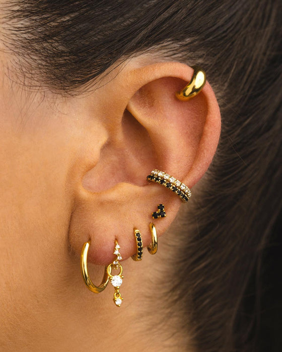 BOUCLES D'OREILLES ARGENT NOIR VIERGE