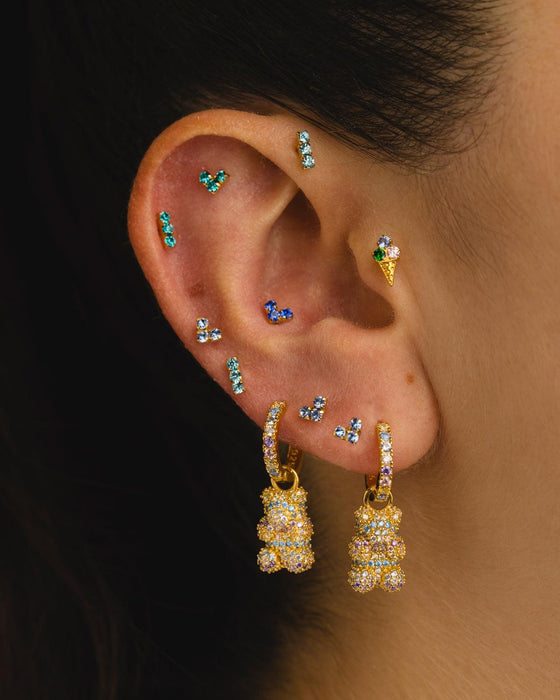 BOUCLES D'OREILLES ARGENT BLEU VIERGE