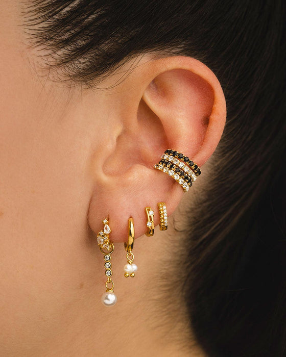 BOUCLES D'OREILLES ARLA EN ARGENT NOIR