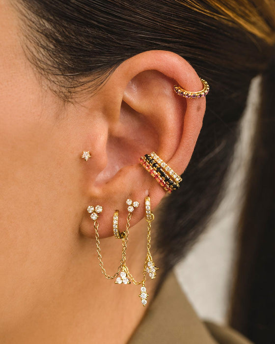 BOUCLES D'OREILLES ARLA MINI PURPLE GOLD