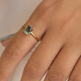 ANELLO D'ARGENTO VERDE BEATRIZ