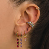 ORECCHINI HOOPS RAINBOW GOLD