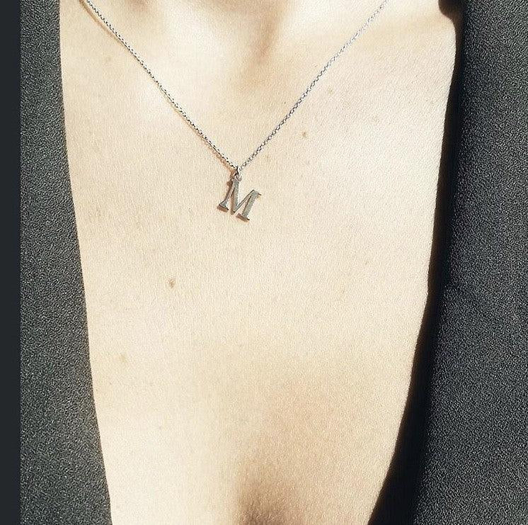 Collana Donna con iniziali. Argento 925. Adamina