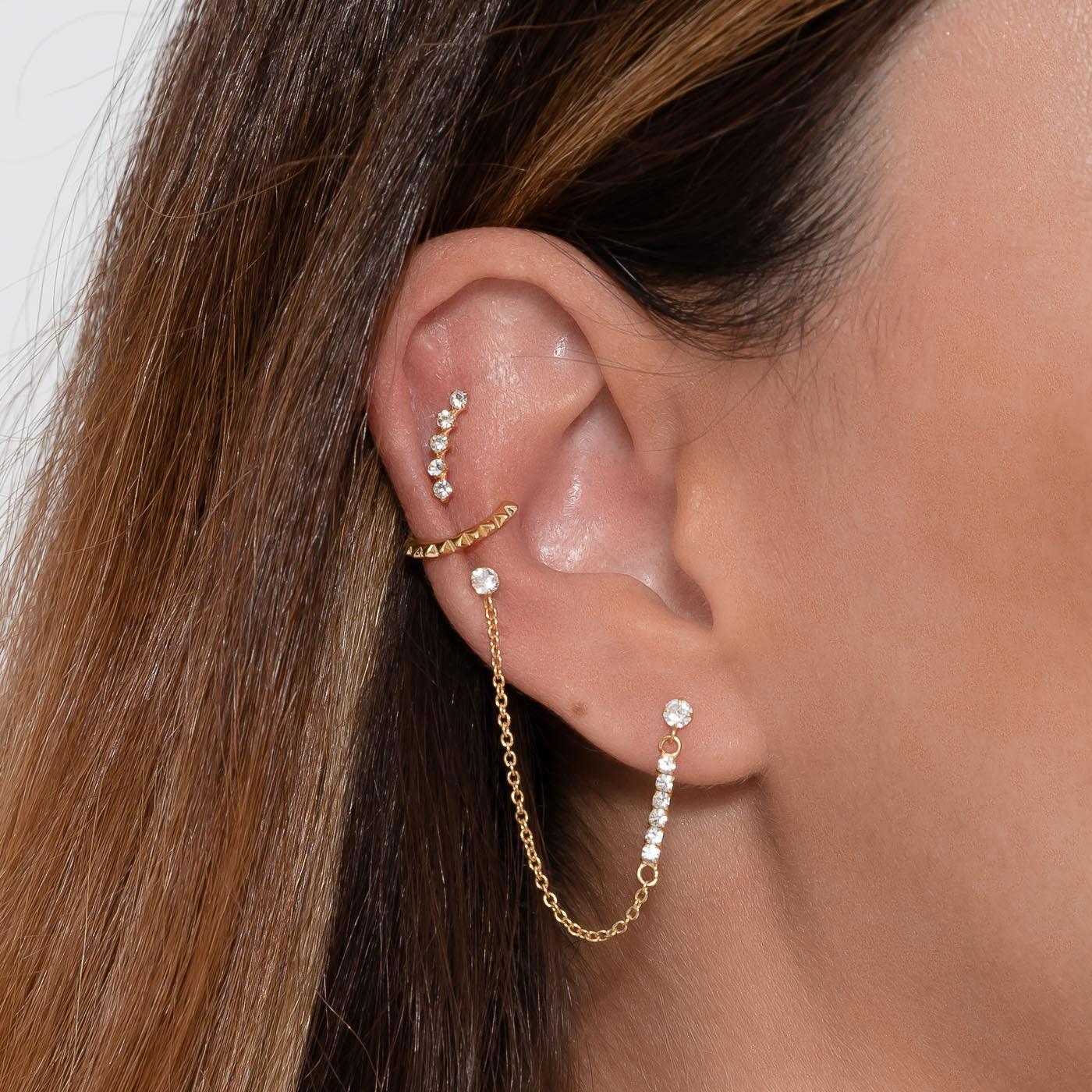 Orecchini Olivia in argento 925 con zirconi bianchi