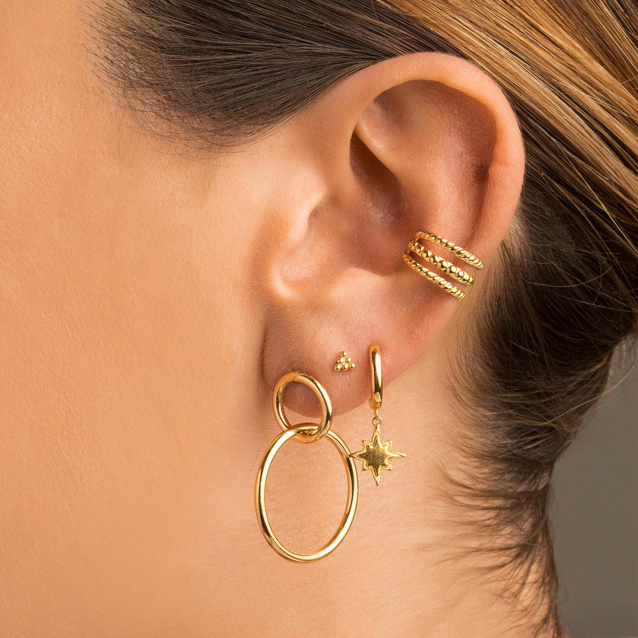 Dettaglio foto Orecchini Libra in argento 925 placcati oro