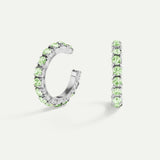 PENDIENTES ARLA GREEN LIGHT SILVER
