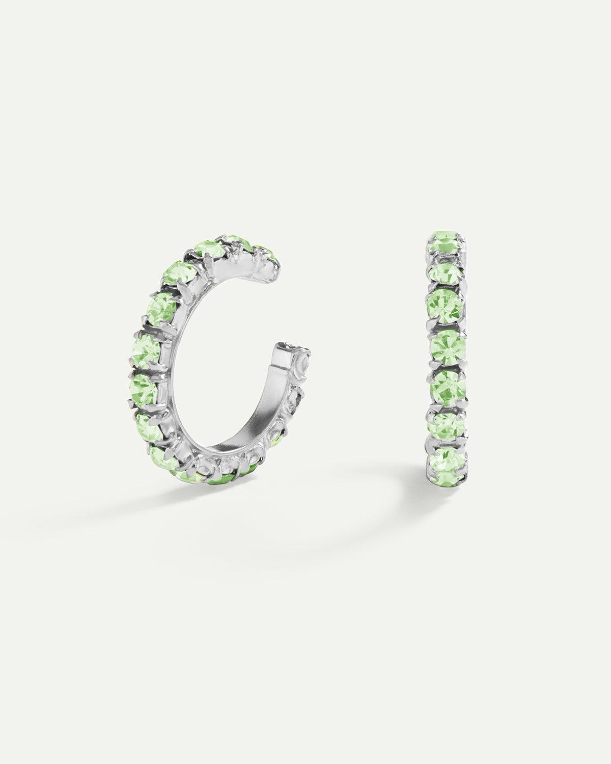 PENDIENTES ARLA GREEN LIGHT SILVER