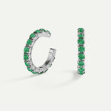 PENDIENTES ARLA GREEN SILVER