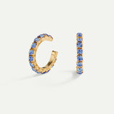 ARLA MINI BLUE GOLD EARRINGS