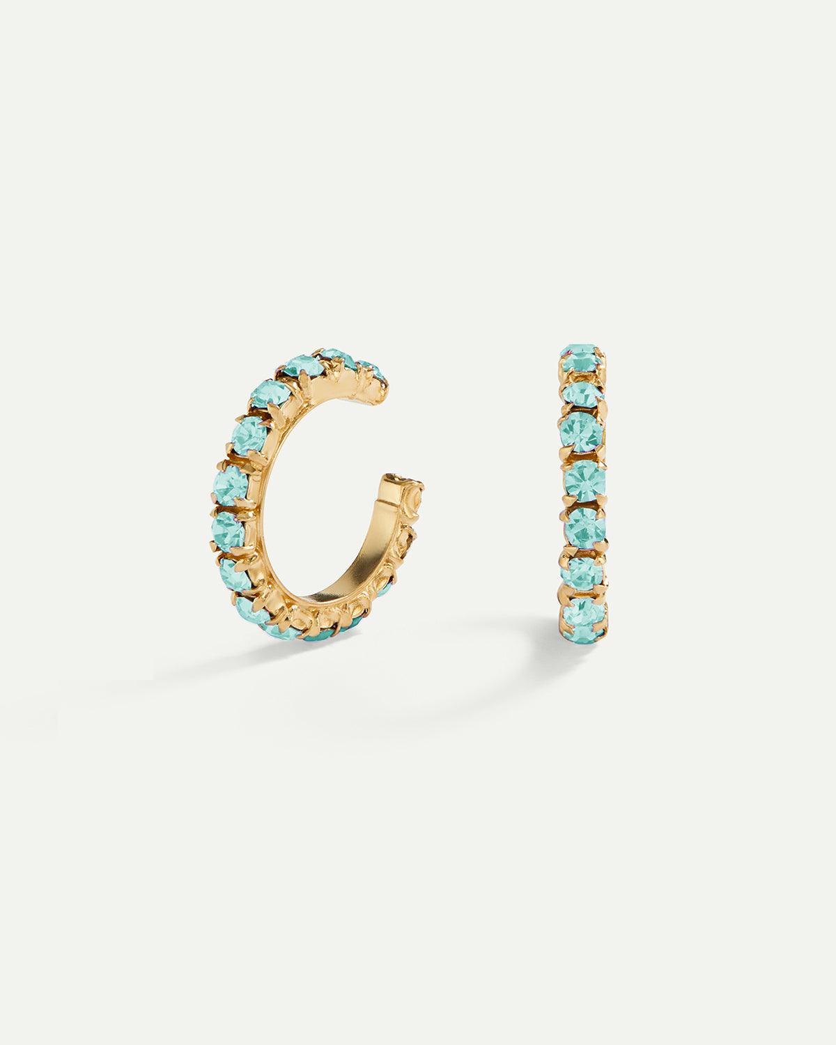 PENDIENTES ARLA MINI BLUE LIGHT GOLD