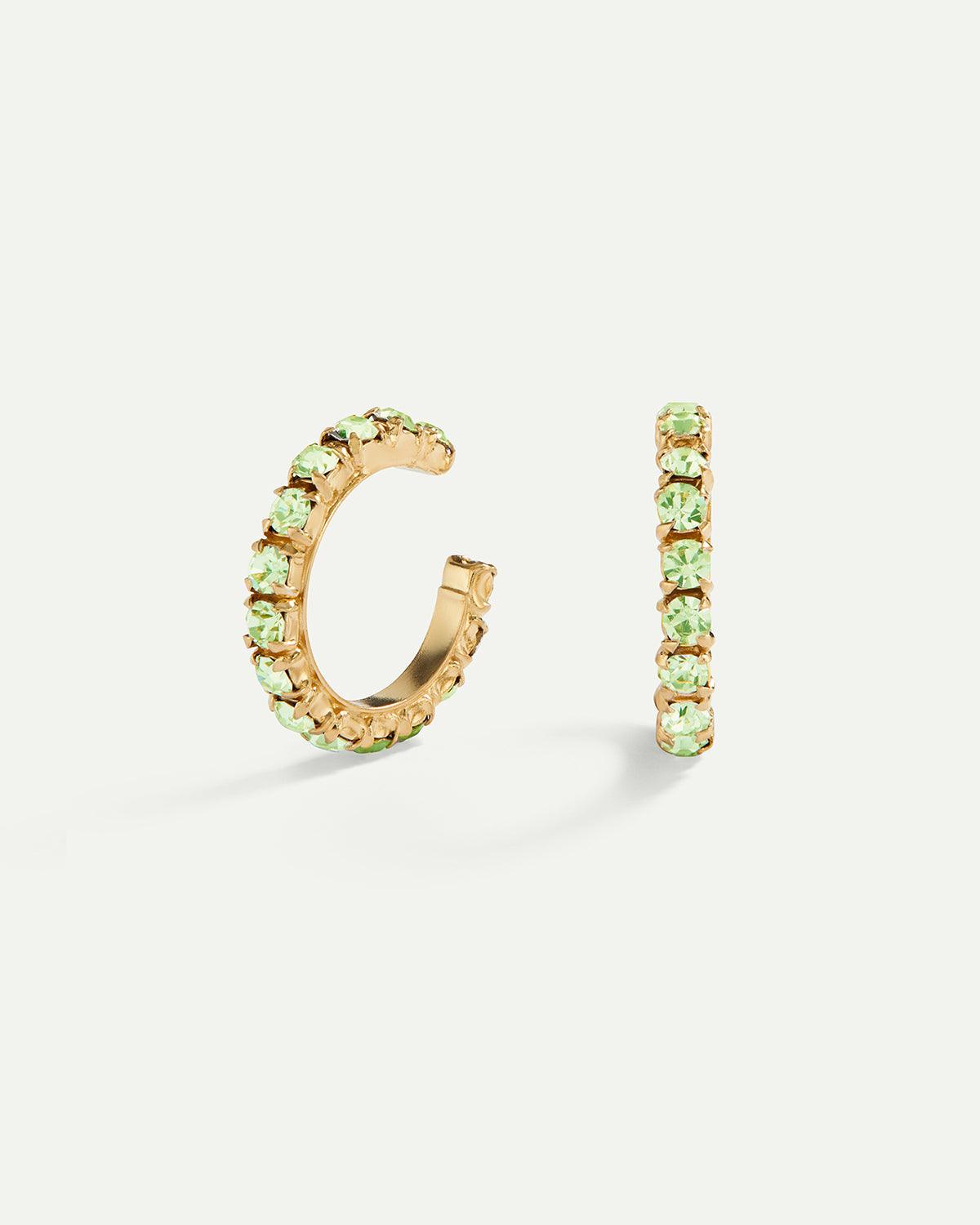 PENDIENTES ARLA MINI GREEN LIGHT GOLD