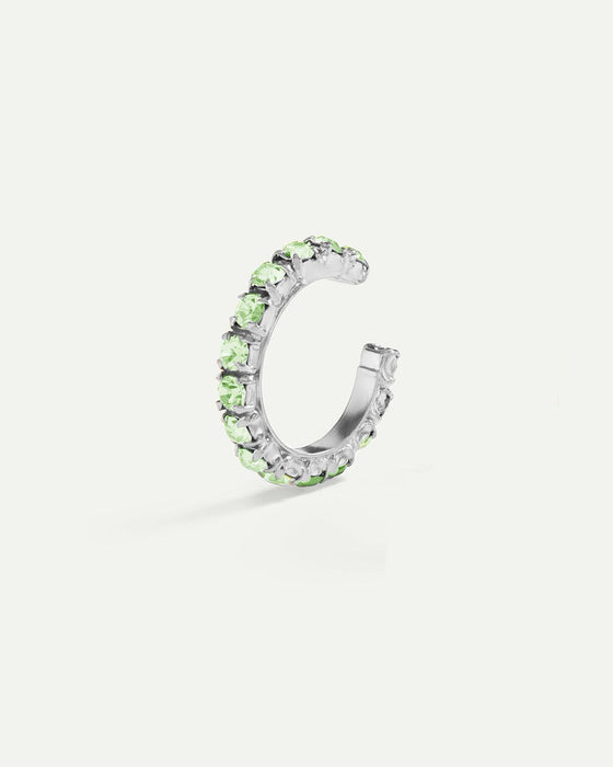 ORECCHINI ARLA MINI GREEN LIGHT SILVER