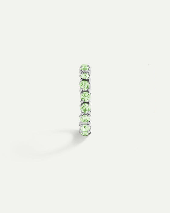 ORECCHINI ARLA MINI GREEN LIGHT SILVER