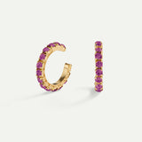 PENDIENTES ARLA MINI PURPLE GOLD