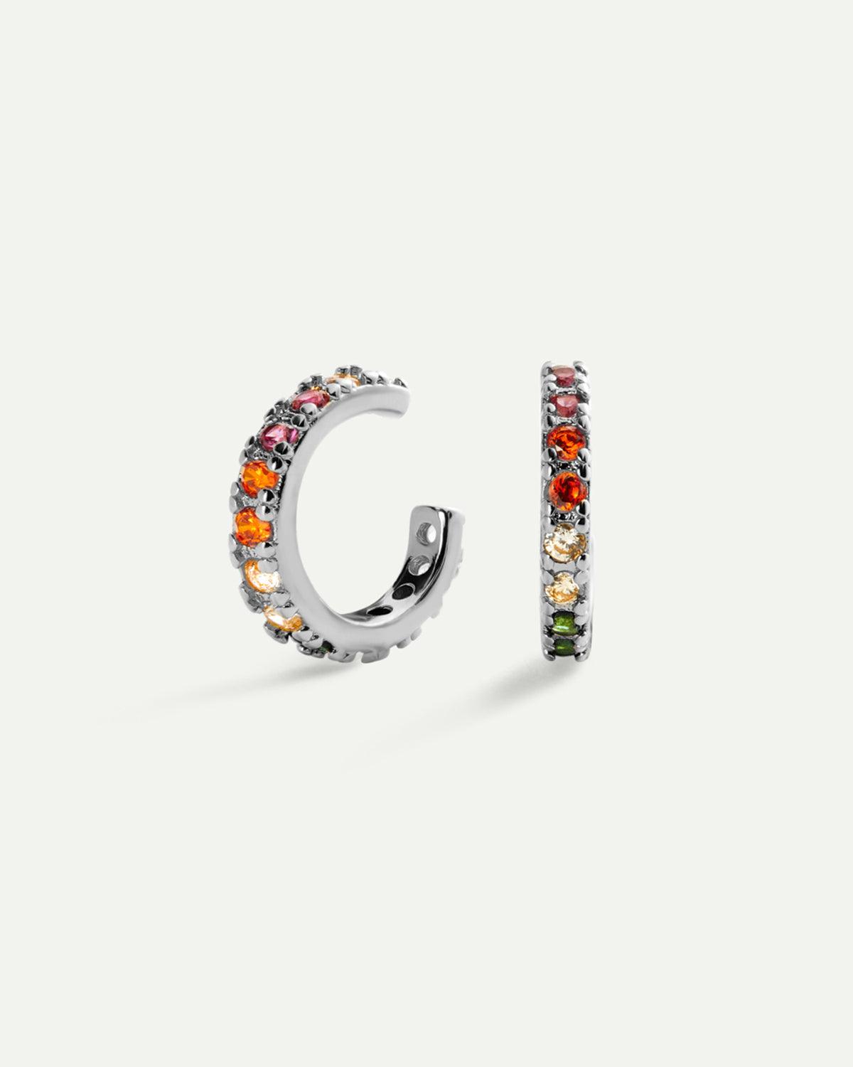 PENDIENTES ARLA MINI RAINBOW SILVER